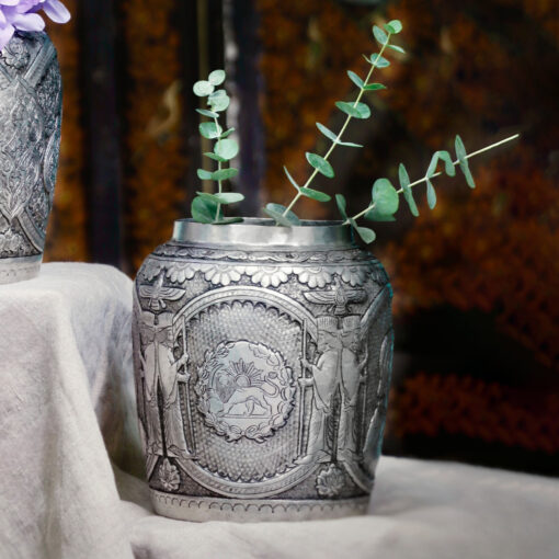 گلدان مسی قلمکاری هخامنشی