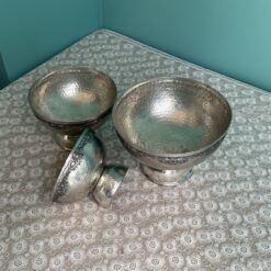 کاسه مسی قلمکار پایه دار