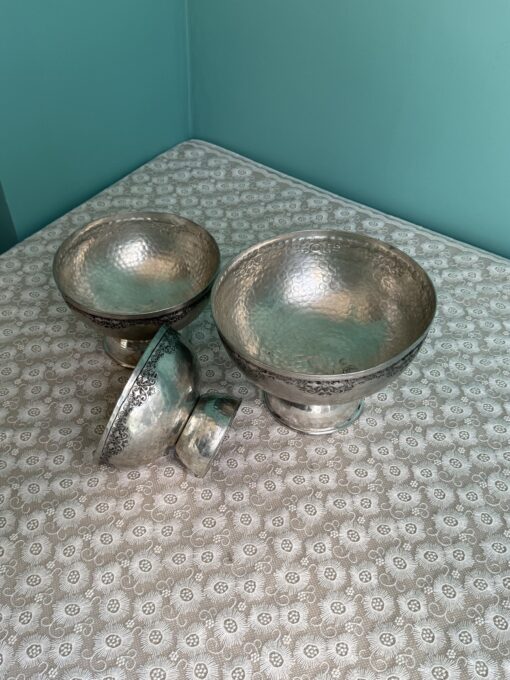 کاسه مسی قلمکار پایه دار