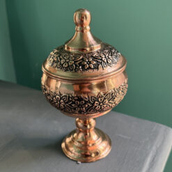 قندان مسی ترمه تک پایه