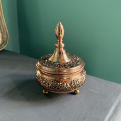 قندان مسی ترمه سه پایه